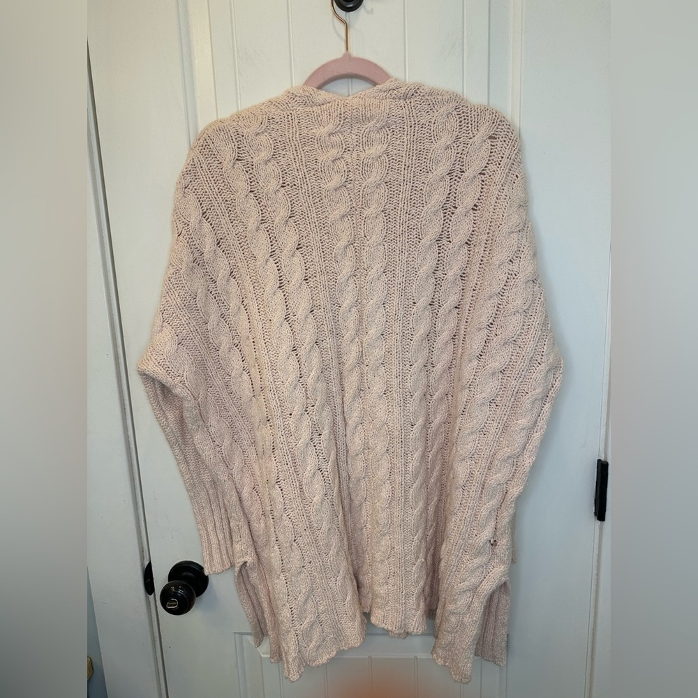 Soft Cable Knit V-Neck Sweater - Light Pink - Picture 7 of 7